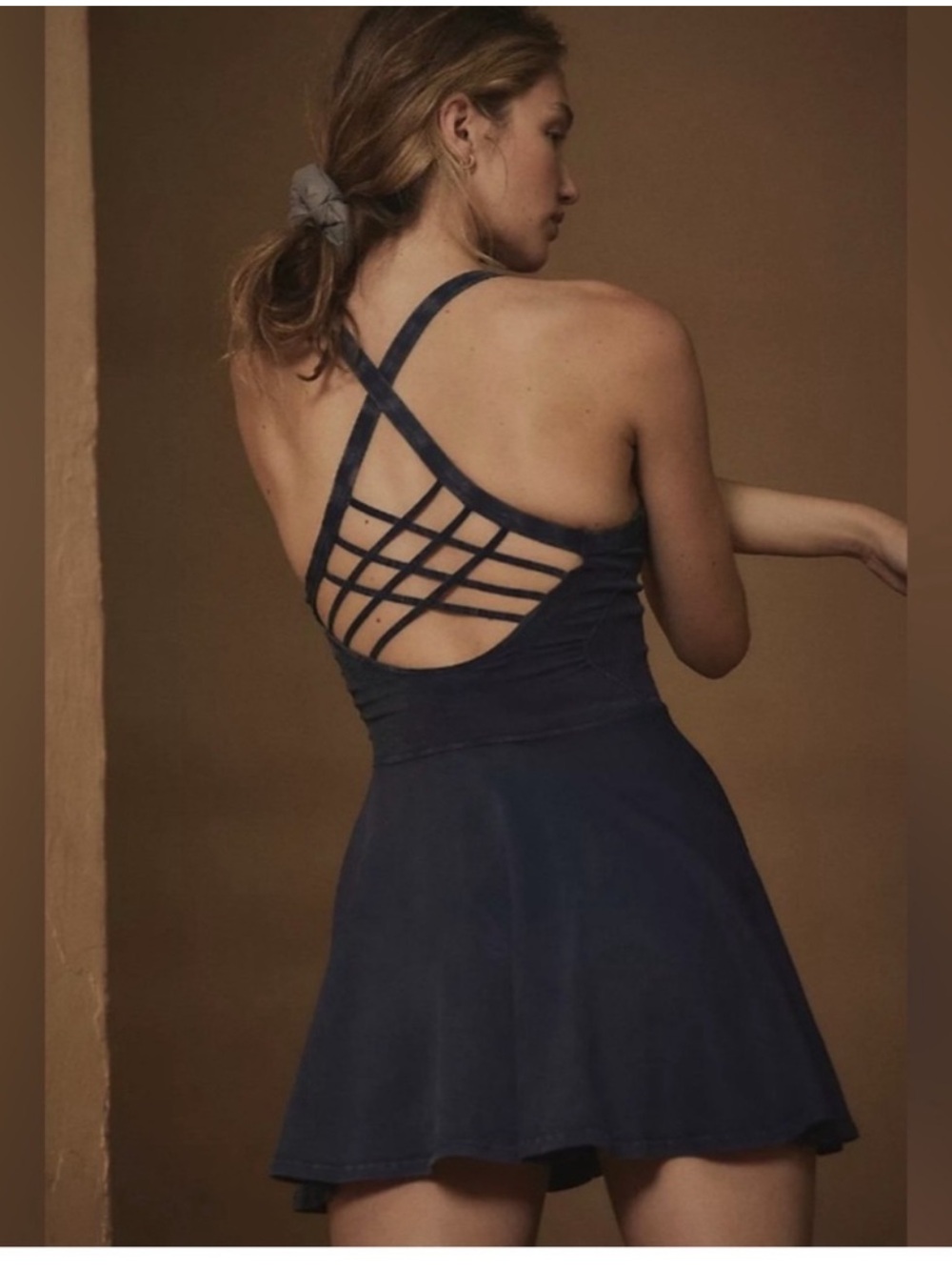 FP Movement by Free People Teal Strappy Mini Dress Active Athletic
